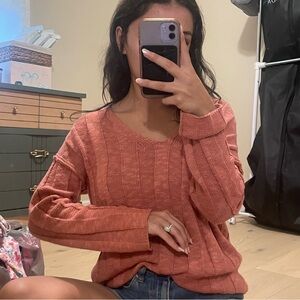 Hippie Rose Mauve Lightweight Sweater